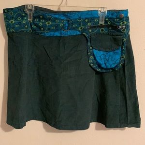 Corduroy Adjustable Skirt with built-in fanny pack.